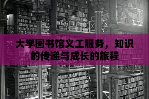 大學(xué)圖書館義工服務(wù)，知識的傳遞與成長的旅程