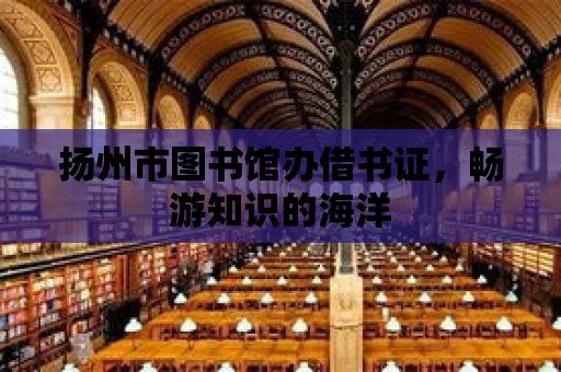 揚(yáng)州市圖書館辦借書證，暢游知識的海洋