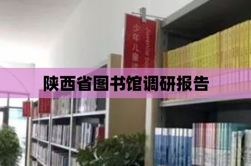 陜西省圖書館調研報告