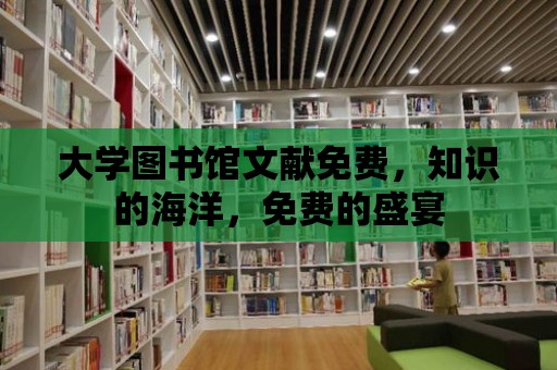 大學圖書館文獻免費，知識的海洋，免費的盛宴