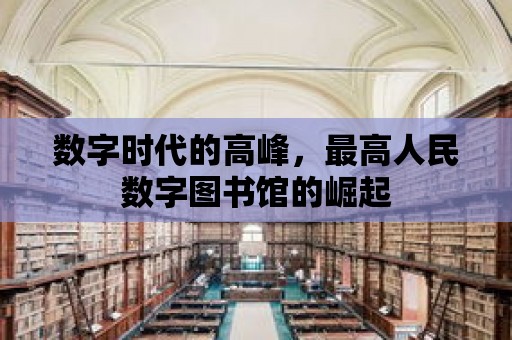 數字時代的高峰，最高人民數字圖書館的崛起