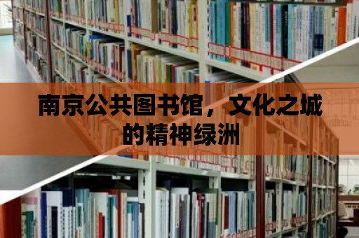 南京公共圖書館，文化之城的精神綠洲