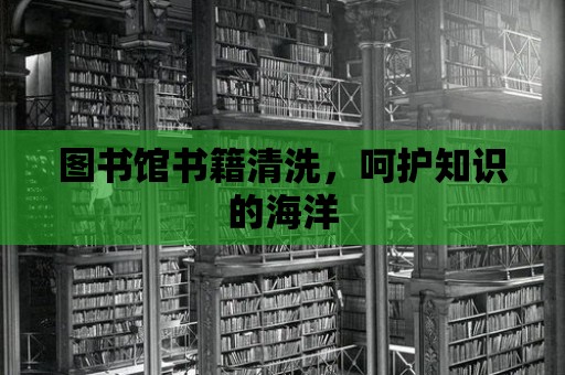 圖書館書籍清洗，呵護知識的海洋