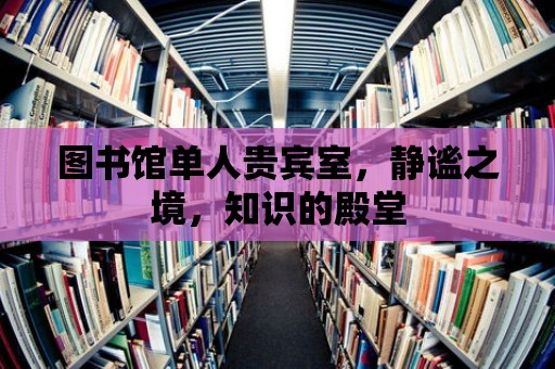 圖書館單人貴賓室，靜謐之境，知識的殿堂