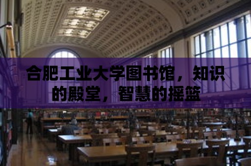 合肥工業大學圖書館，知識的殿堂，智慧的搖籃