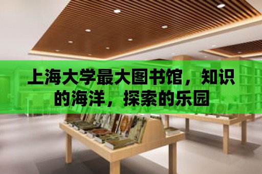 上海大學最大圖書館，知識的海洋，探索的樂園