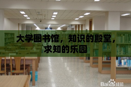 大學圖書館，知識的殿堂，求知的樂園