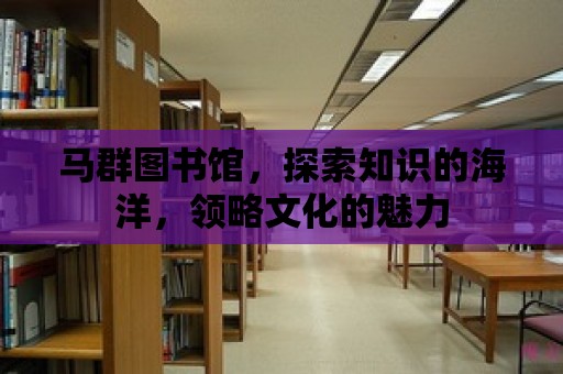 馬群圖書館，探索知識的海洋，領略文化的魅力