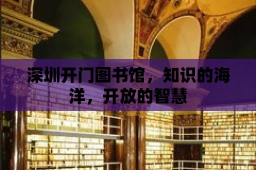 深圳開門圖書館，知識的海洋，開放的智慧