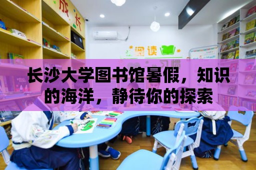 長沙大學圖書館暑假，知識的海洋，靜待你的探索