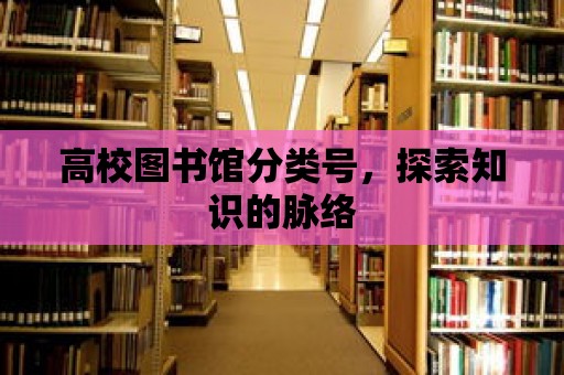 高校圖書館分類號，探索知識的脈絡(luò)