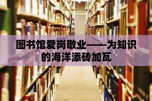 圖書館愛崗敬業——為知識的海洋添磚加瓦