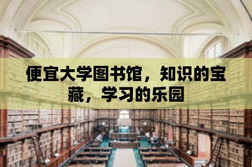 便宜大學圖書館，知識的寶藏，學習的樂園