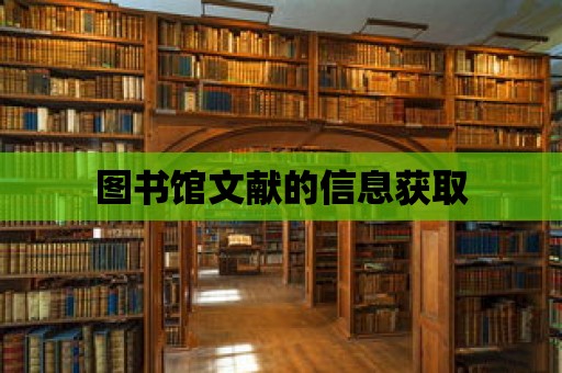 圖書館文獻的信息獲取