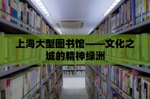 上海大型圖書館——文化之城的精神綠洲