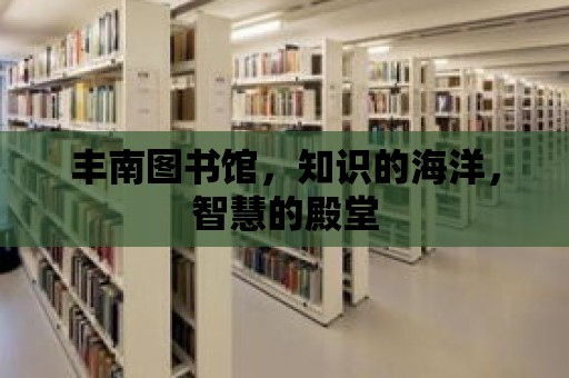 豐南圖書館，知識的海洋，智慧的殿堂