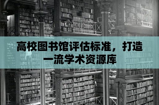 高校圖書館評(píng)估標(biāo)準(zhǔn)，打造一流學(xué)術(shù)資源庫