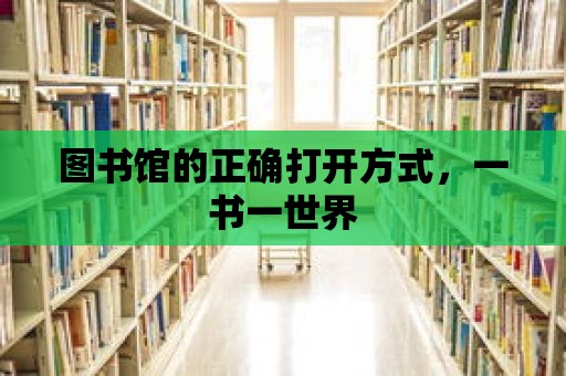 圖書館的正確打開方式，一書一世界