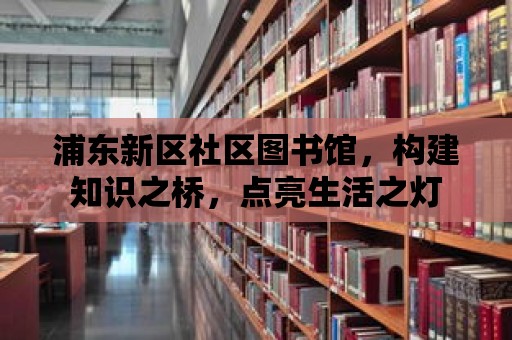 浦東新區社區圖書館，構建知識之橋，點亮生活之燈