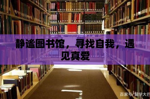 靜謐圖書館，尋找自我，遇見真愛