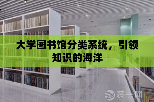 大學圖書館分類系統，引領知識的海洋