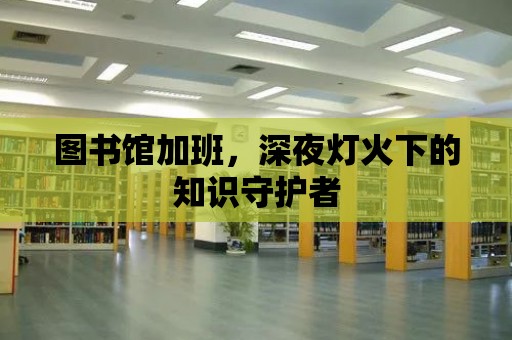 圖書館加班，深夜燈火下的知識守護者