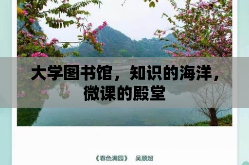 大學圖書館，知識的海洋，微課的殿堂