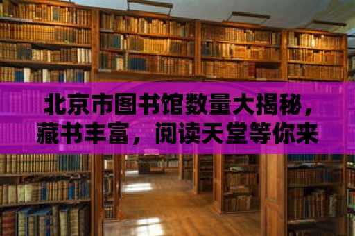 北京市圖書館數(shù)量大揭秘，藏書豐富，閱讀天堂等你來