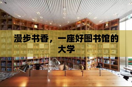 漫步書香，一座好圖書館的大學