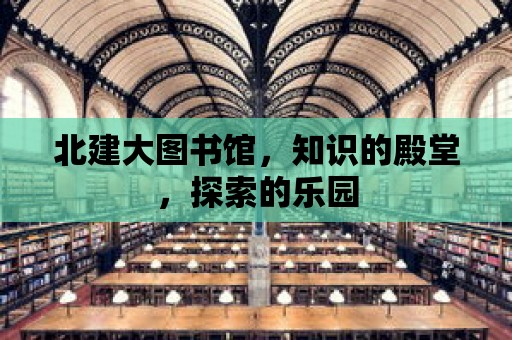 北建大圖書館，知識的殿堂，探索的樂園