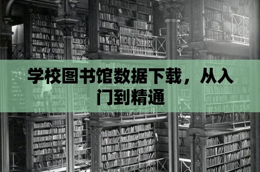 學校圖書館數據下載，從入門到精通