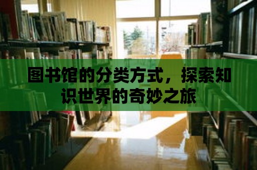 圖書館的分類方式，探索知識世界的奇妙之旅