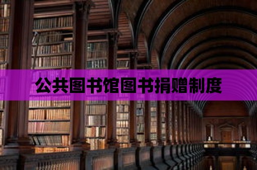 公共圖書館圖書捐贈(zèng)制度