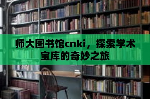 師大圖書館cnki，探索學術寶庫的奇妙之旅