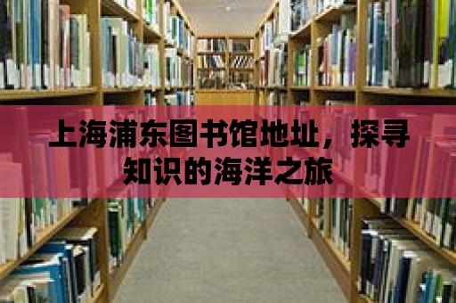 上海浦東圖書館地址，探尋知識的海洋之旅