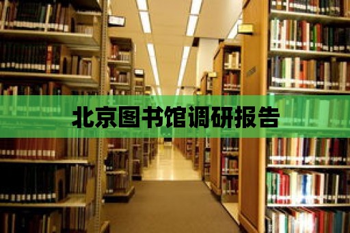 北京圖書館調研報告