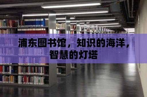 浦東圖書館，知識的海洋，智慧的燈塔