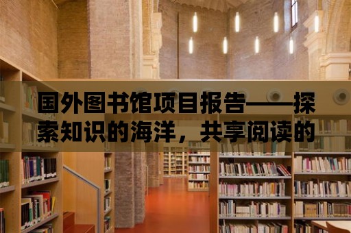 國外圖書館項目報告——探索知識的海洋，共享閱讀的快樂