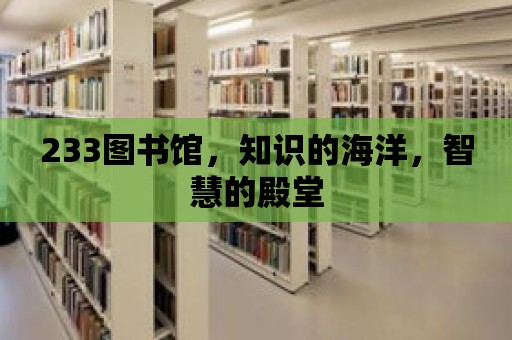 233圖書館，知識的海洋，智慧的殿堂