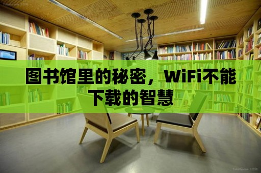 圖書館里的秘密，WiFi不能下載的智慧