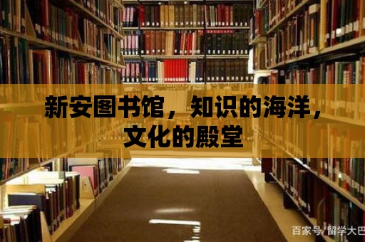 新安圖書館，知識的海洋，文化的殿堂