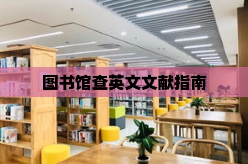 圖書館查英文文獻指南