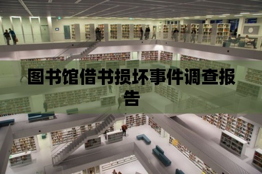 圖書館借書損壞事件調查報告