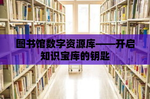 圖書館數字資源庫——開啟知識寶庫的鑰匙