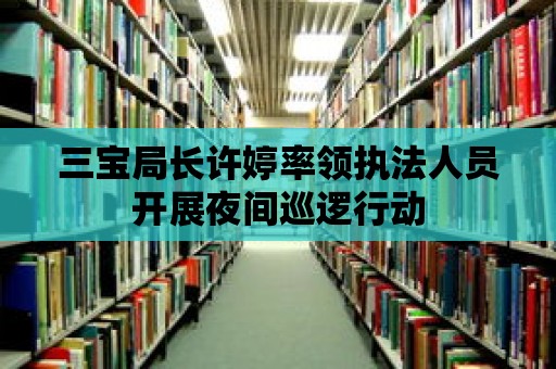 三寶局長許婷率領執法人員開展夜間巡邏行動