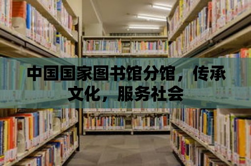 中國國家圖書館分館，傳承文化，服務社會