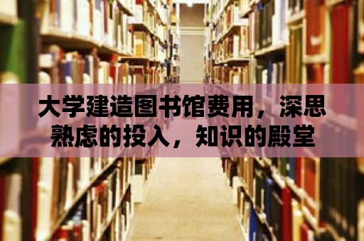 大學建造圖書館費用，深思熟慮的投入，知識的殿堂