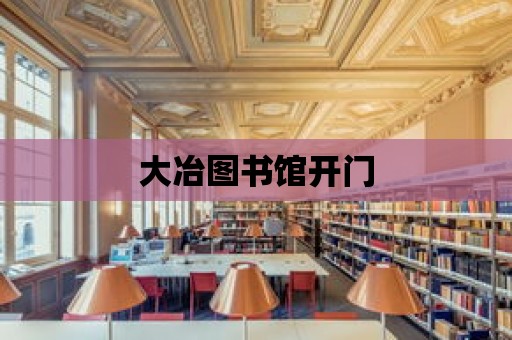 大冶圖書館開門