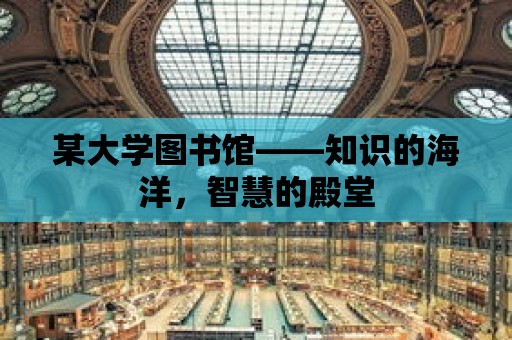 某大學(xué)圖書館——知識(shí)的海洋，智慧的殿堂