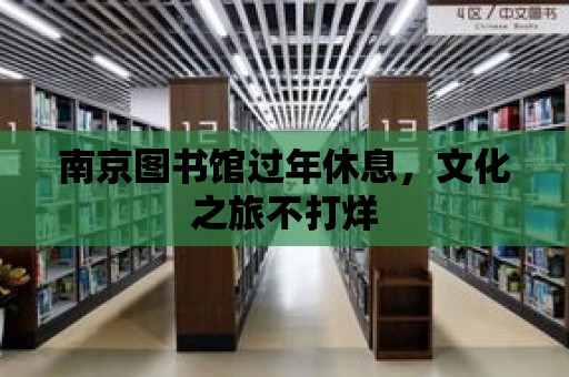 南京圖書館過年休息，文化之旅不打烊